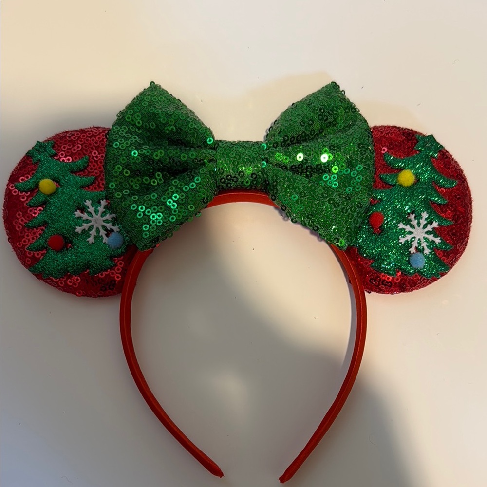 Disney Green and Red Sparkly Hair Accessories